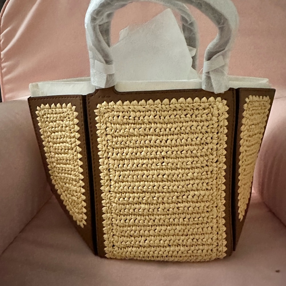 MICHAEL Michael Kors Tan and Brown Woven Tote